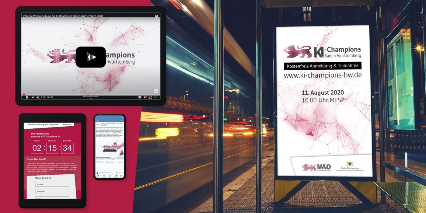 Crossmediale Kommunikationskampagne inklusive Out-of-Home-Werbung für die KI-Champions